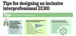 Excerpt from CMC CoIIN infographic "Tips for designing an inclusive interprofessional ECHO"