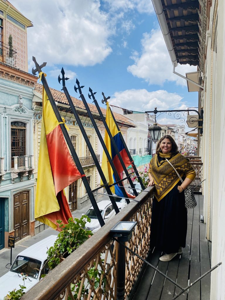 Ellie in downtown Cuenca